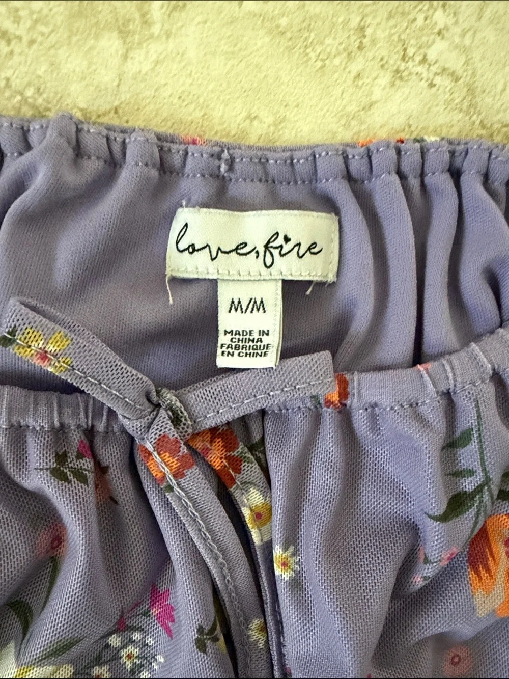 love, Fire Lavender Floral Kids One-Piece Romper